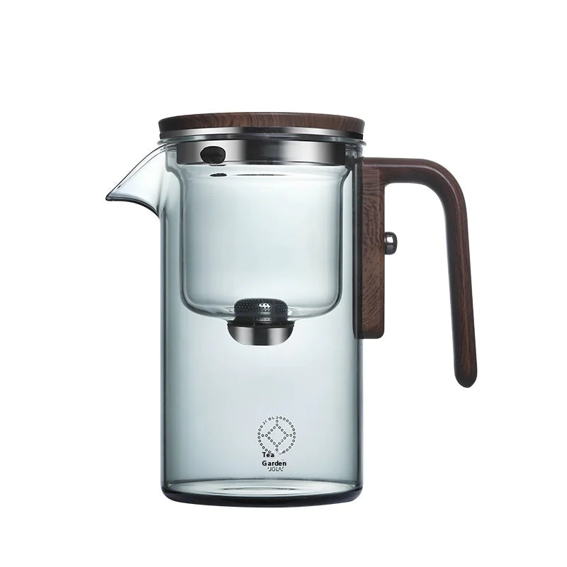 Infusea Glass™ – Premium Glass Teapot with Filter and Wooden Accents